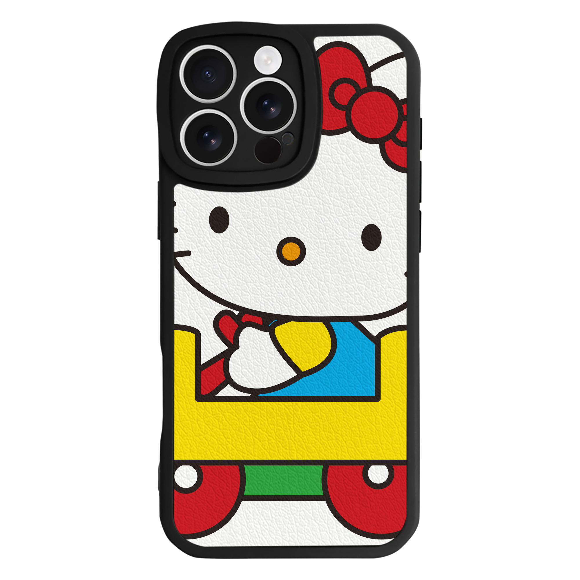 （画像用） Hello Kitty ハローキティ 【iPhone 16シリーズ対応】シリコンスマホケース（レザー調） 材質：シリコン